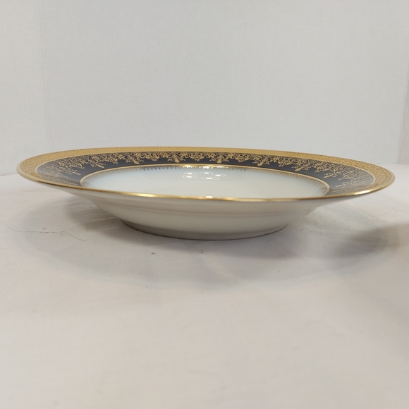 Theodore Haviland Limoges France Colbalt & Gold Soup Bowl, 9.25" Lot Of 2 - Picture 4 of 6